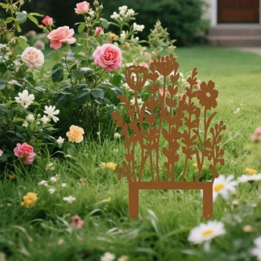 Vintage-Style Rustic Metal Garden Stake