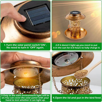 7.8in Solar Bird Feeder
