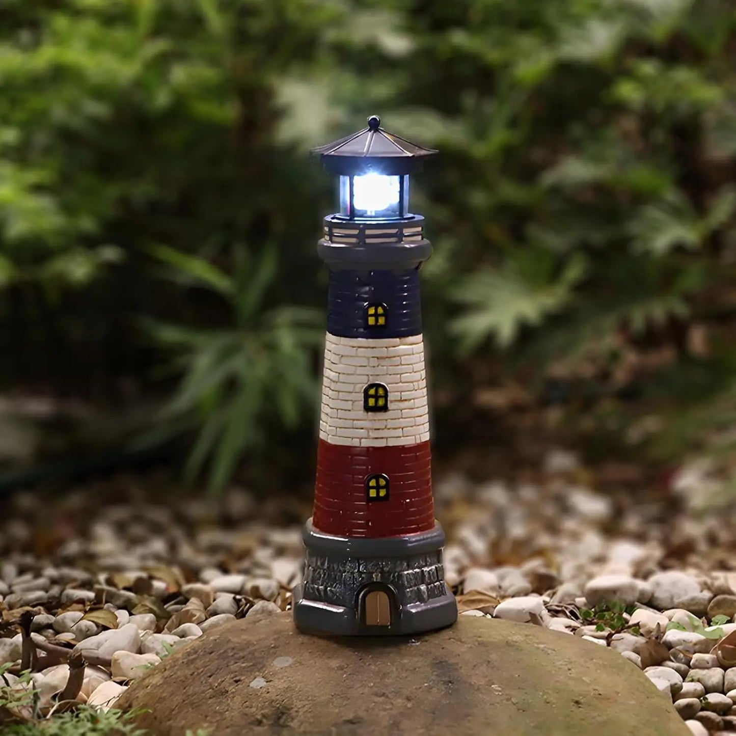 Solar Lighthouse statue decorative light
