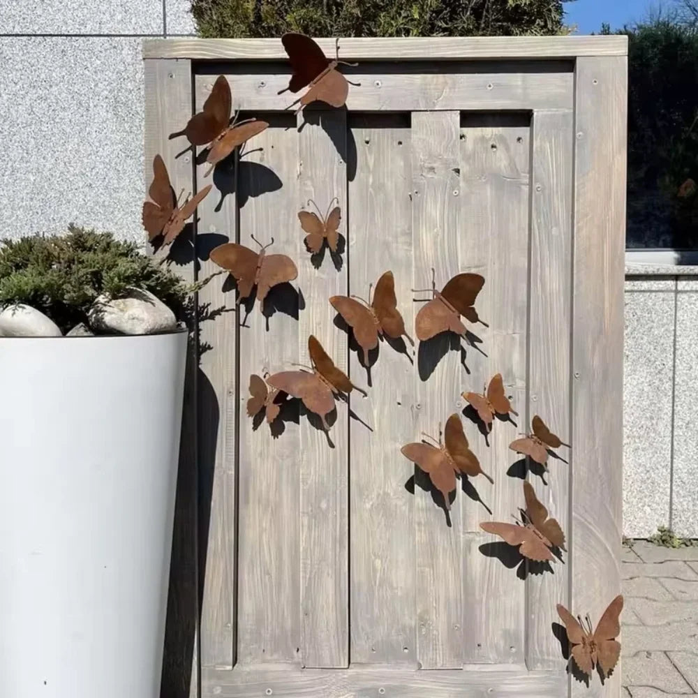 15 Pcs Metal Butterfly Wall Art