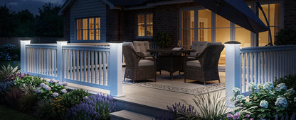 6/12 Pack Solar Post Cap Lights with 3 Modes