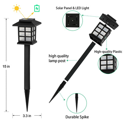 12pack Solar LED Pathway Lights Waterproof