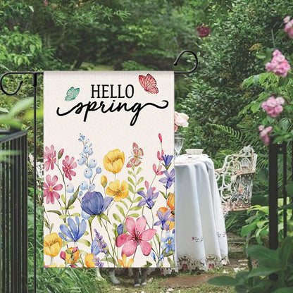 Spring Floral Welcome Garden Flag