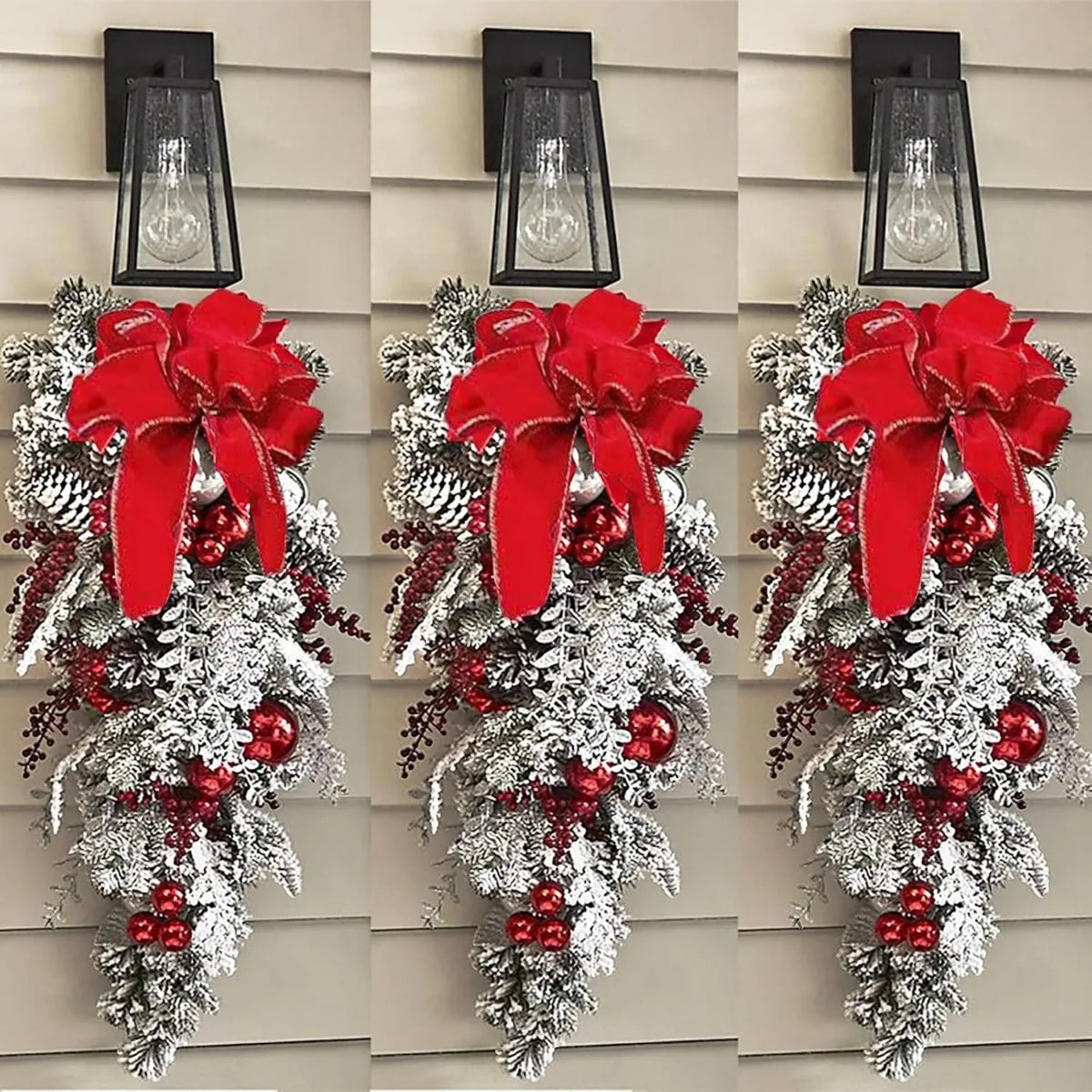 23.6in Christmas Teardrop Swag Decoration