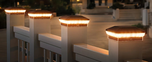 12 Pack 4x4 Solar Post Lights with 3 Modes