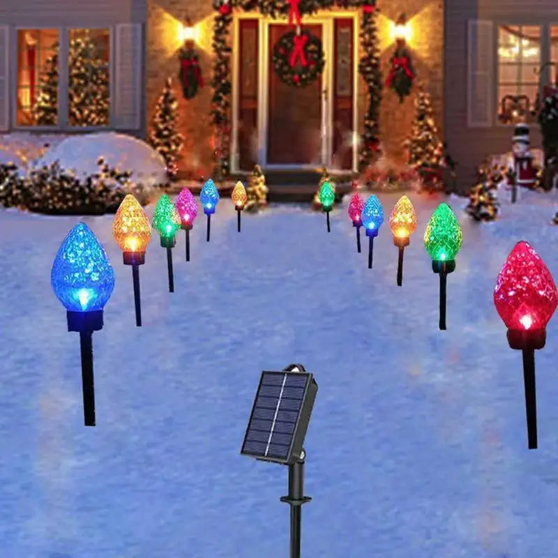Solar Outdoor Lighted Stake For Christmas