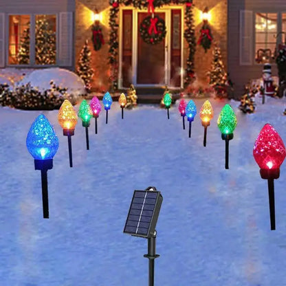 Solar Outdoor Lighted Stake For Christmas