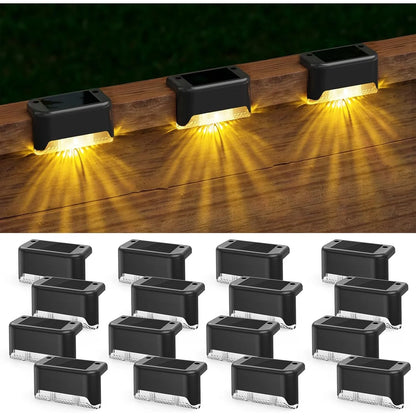 16-Pack Outdoor Solar Deck Lamp For Outdoor Stairs, Steps, Fences, Yards, Patios And Paths