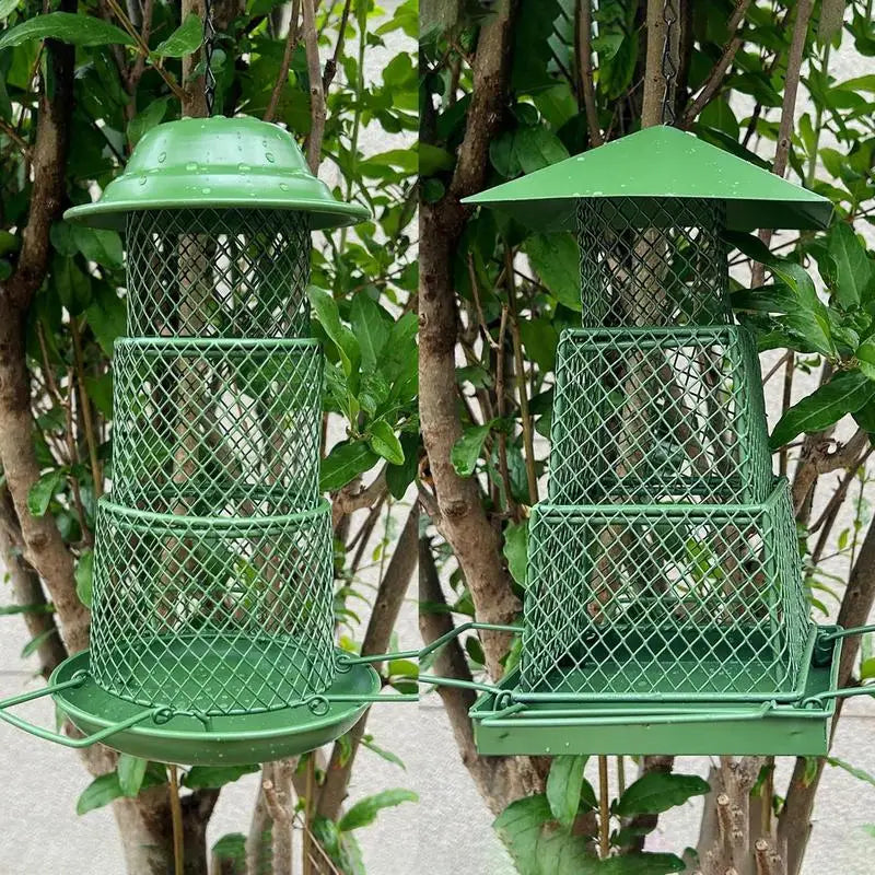 3-Layer Retractable Metal Bird Feeder