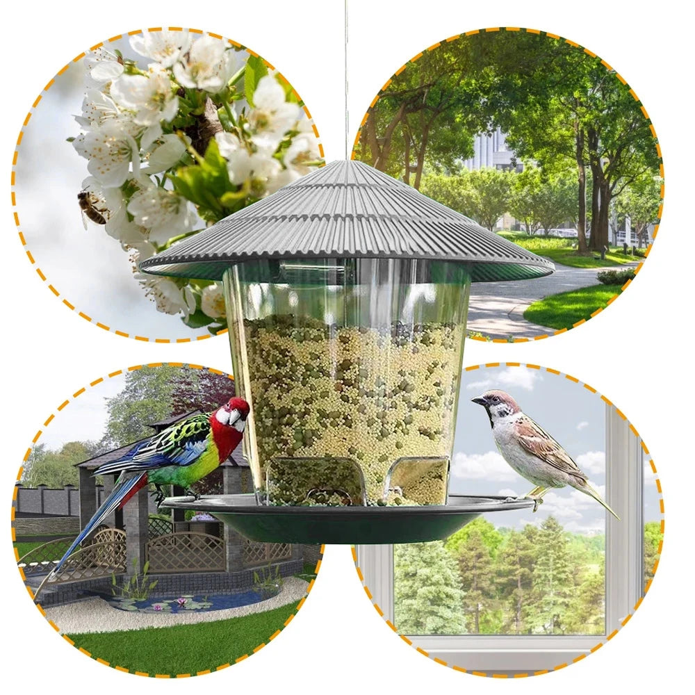 Garden gazebo hanging wild bird feeder