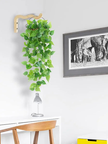 Natural Wood Wall Plant Hanger