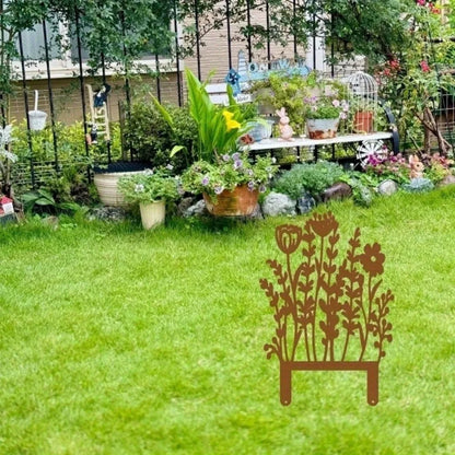 Vintage-Style Rustic Metal Garden Stake