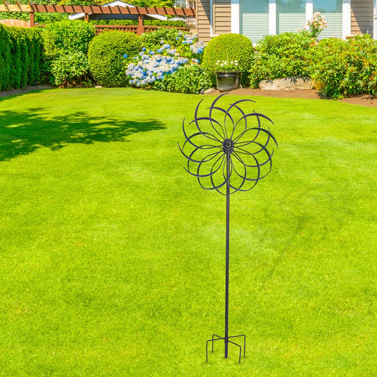 Rainbow Color Double-Layer Iron Windmill