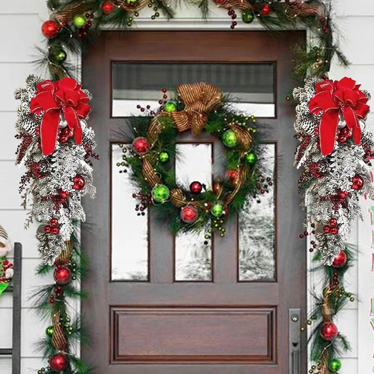 23.6in Christmas Teardrop Swag Decoration