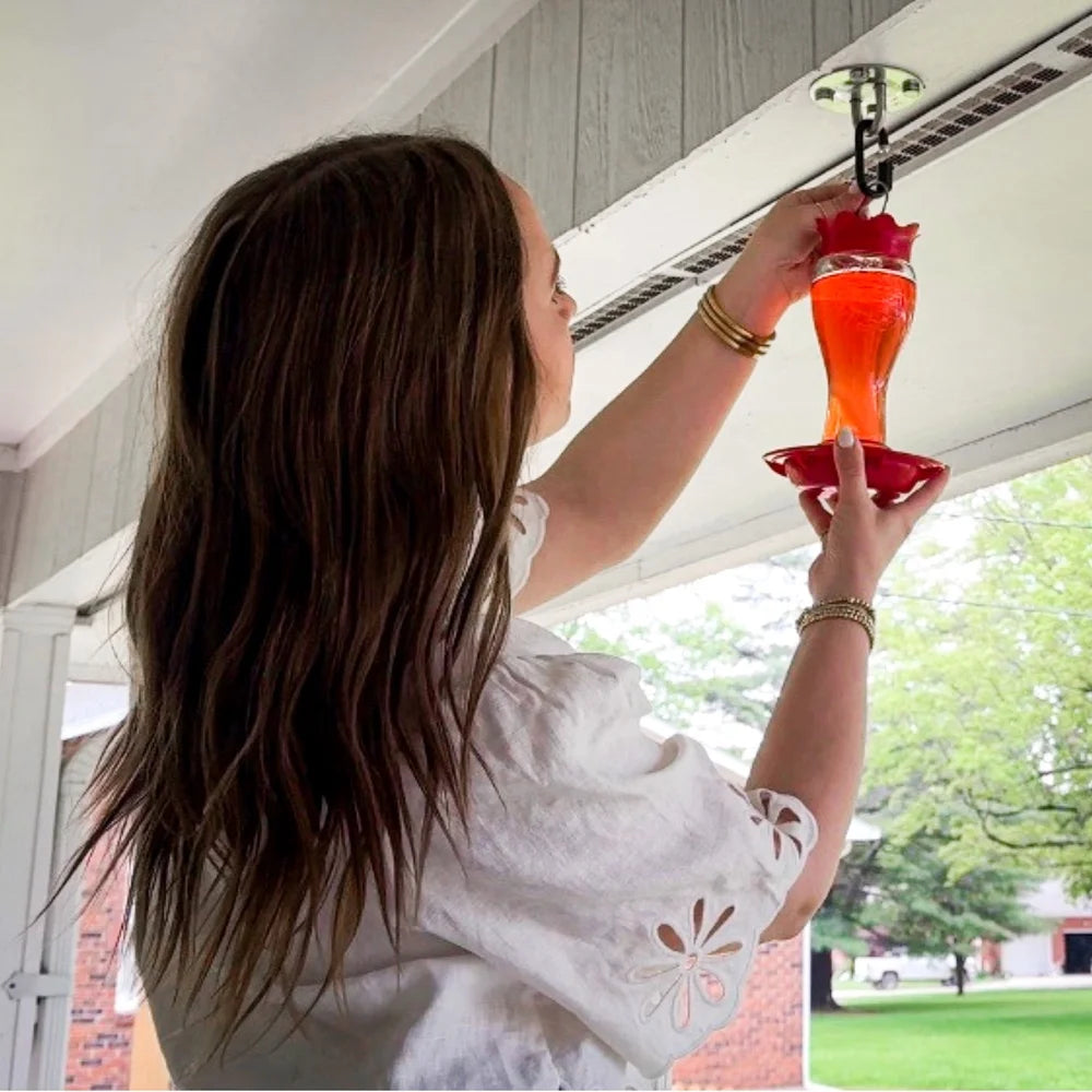 Glass Hummingbird Feeder