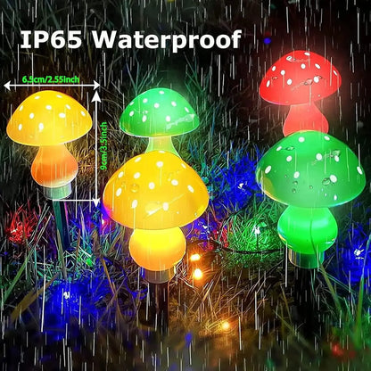 8pcs/set Outdoor Mushroom Solar Garden Lights 50 LED 8 Modes Waterproof