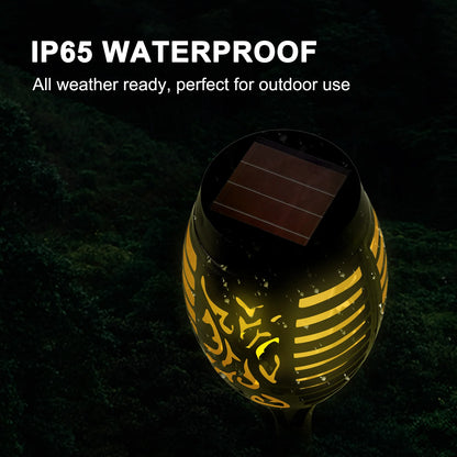 4/6/8/12Pcs Solar Flickering Outdoor Flame Torch Light