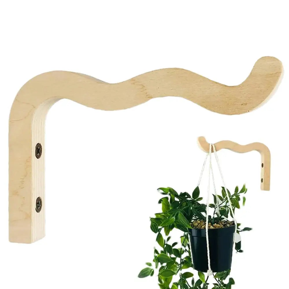 Natural Wood Wall Plant Hanger