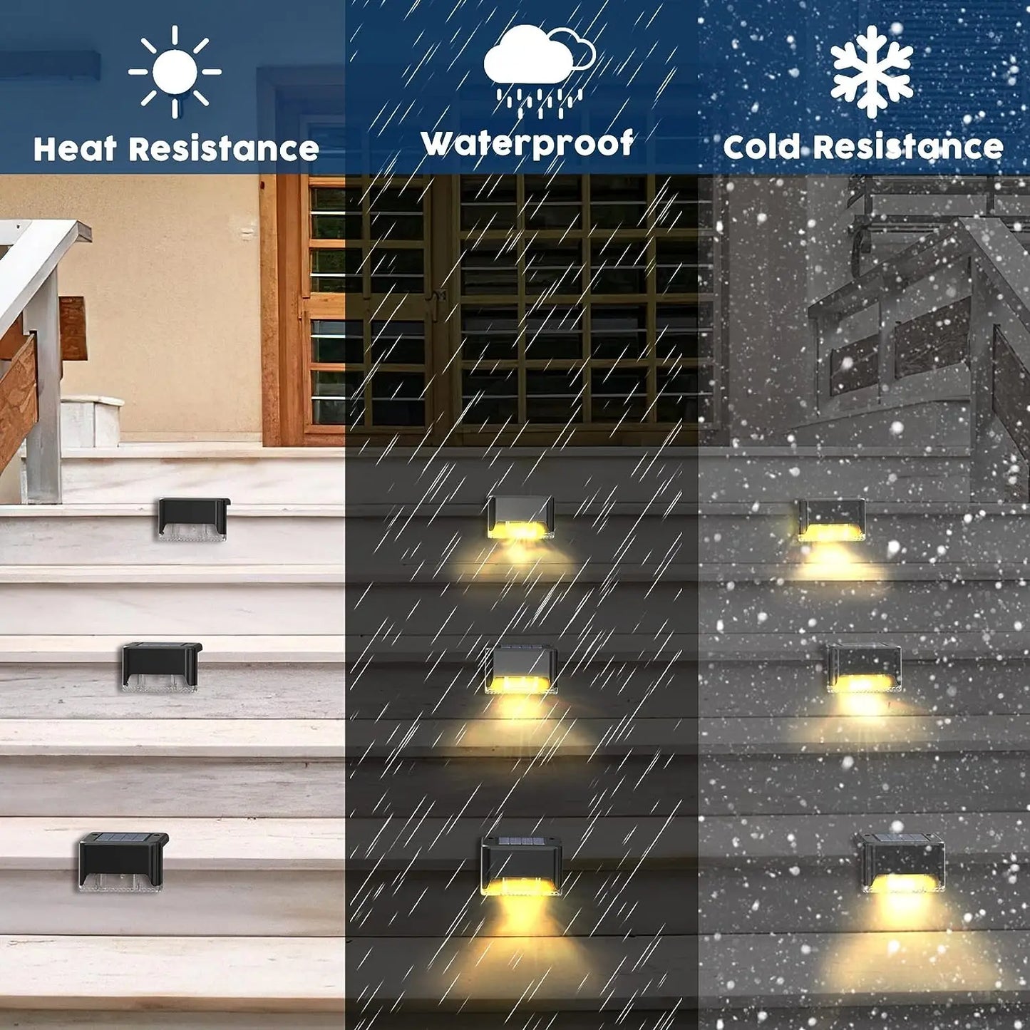 16-Pack Outdoor Solar Deck Lamp For Stairs, Steps, Fences, Yards, Patios And Paths