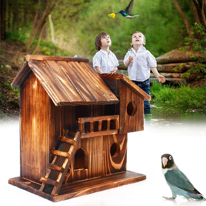 Wooden Hanging Bird House