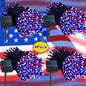 4 Pack 160ft 400LED Solar Powered Red White & Blue String Lights