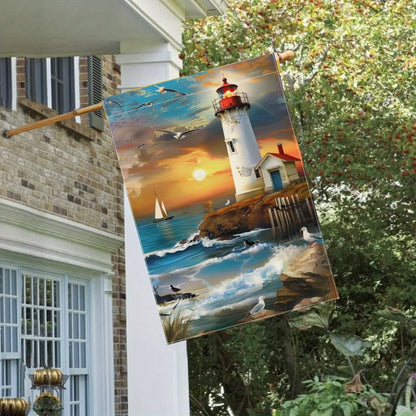 Double-Sided Summer Beach Garden Flag
