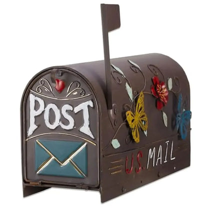 Outdoor Post Mount Decorative Mailbox
