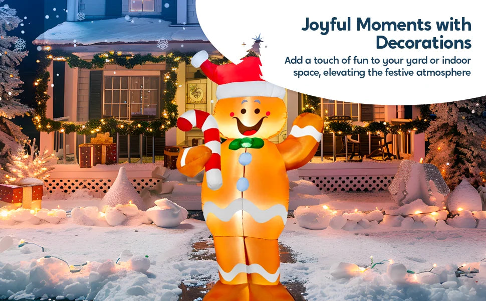 7 FT Christmas Tree Inflatables with 3 Gift Boxes Built-in LEDs