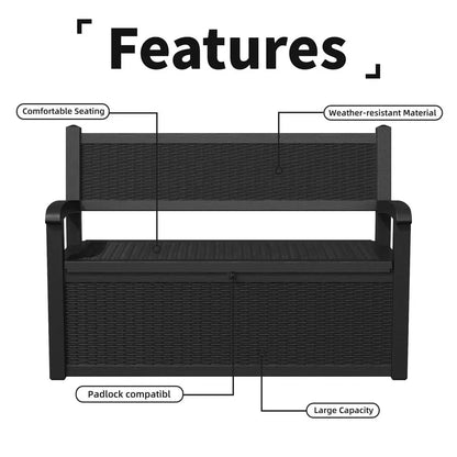 80 Gallon Outdoor Storage Bench Deck Box