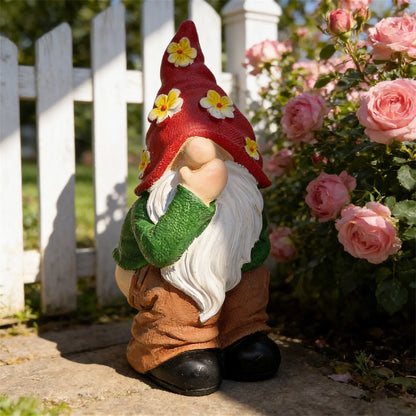 Cute Resin Gnomes Garden Statues with Pooping Design