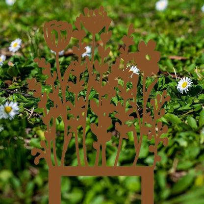 Vintage-Style Rustic Metal Garden Stake