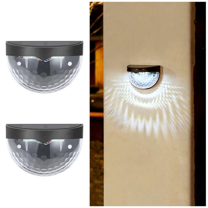 2PCS Solar Wall Lamp, 6LEDs Outdoor Waterproof Solar Light