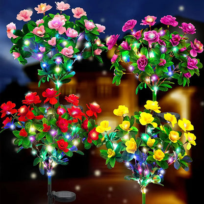LED Solar Light Waterproof Azalea Flowers