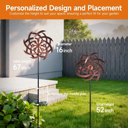 Metal Kinetic Wind Sculpture Spinner