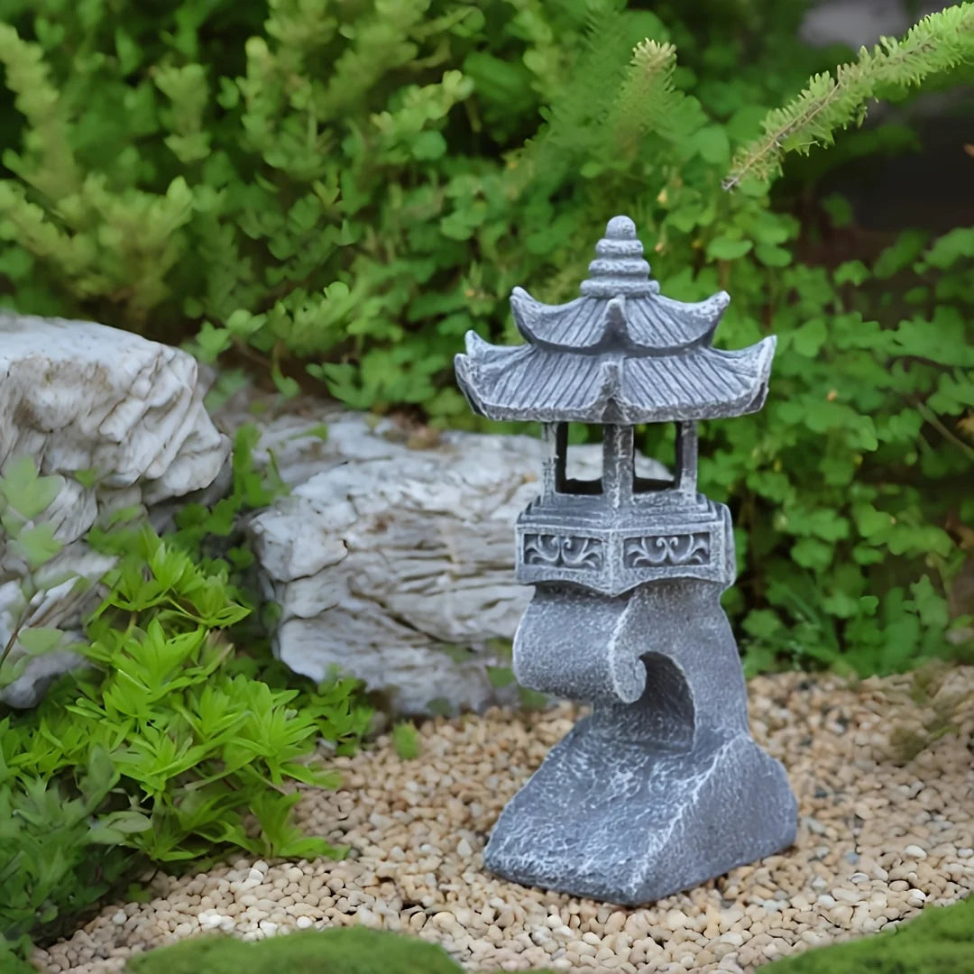 Solar Pagoda Lantern Garden Statue