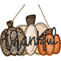 Thankful Sign Fall Pumpkin Front Door Decor