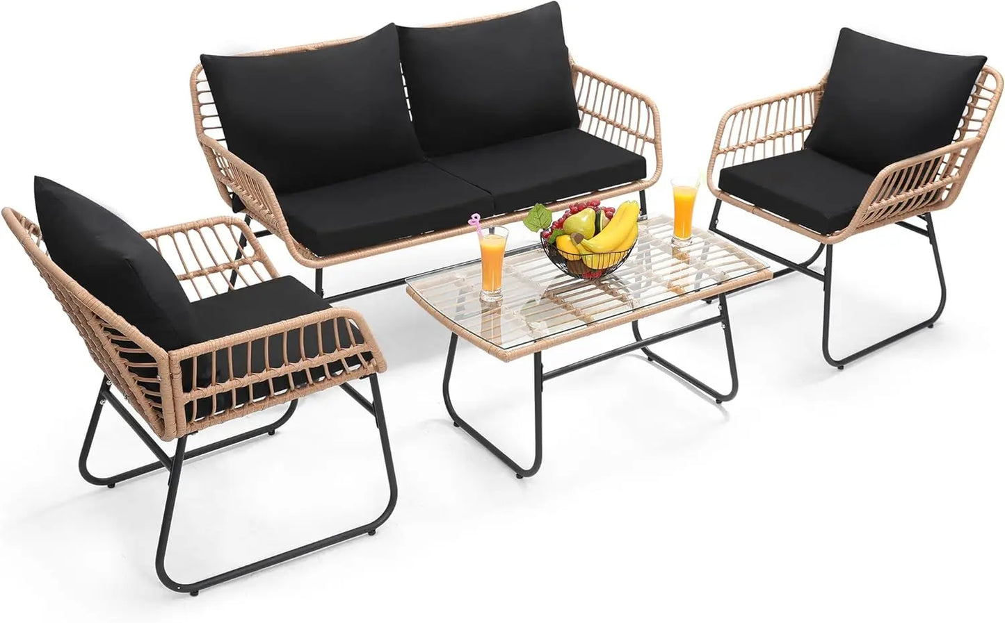Outdoor Furniture Set With All Weather Cushions