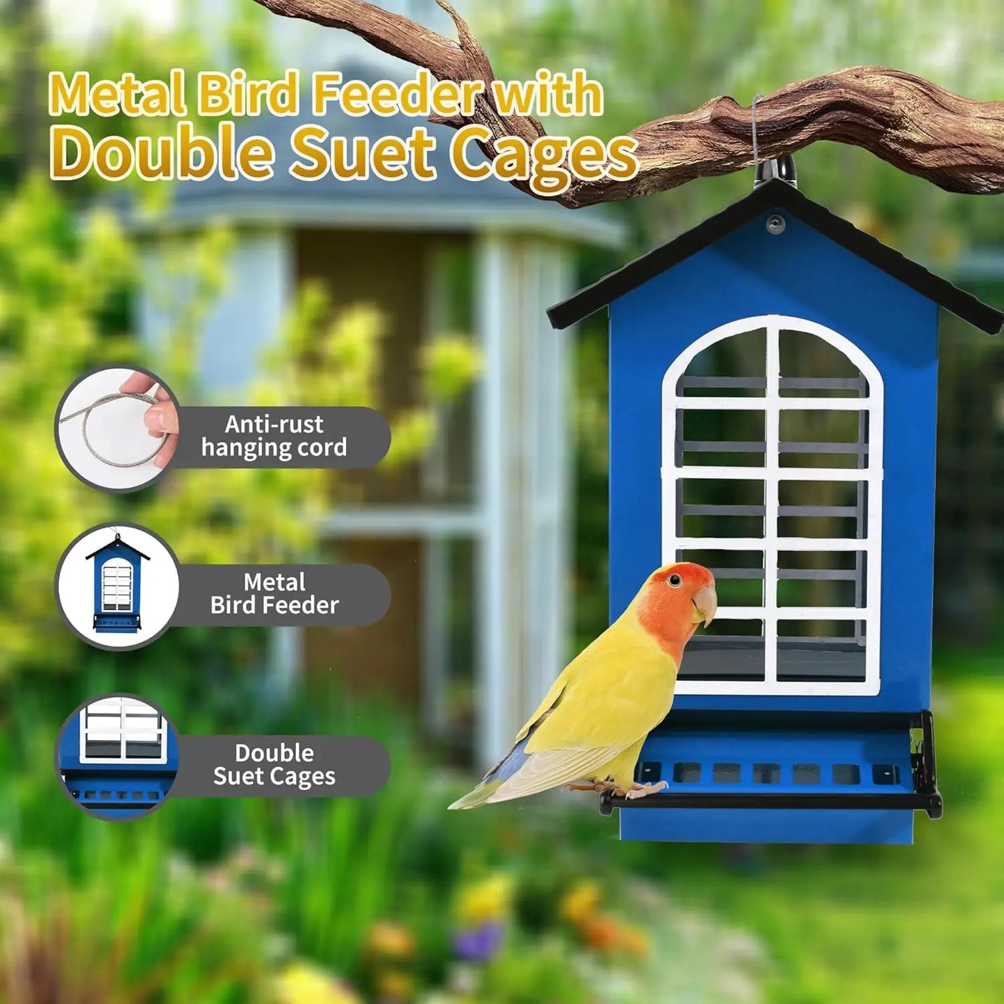 Squirrel Proof Metal Hanging Bird Feeder