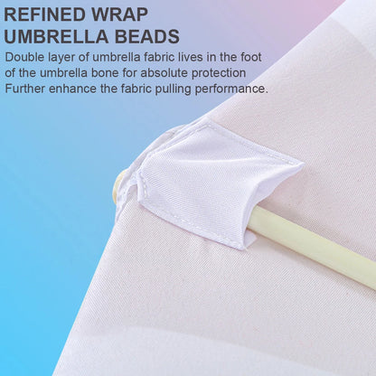 Striped Patio Umbrella with Tilt Pole