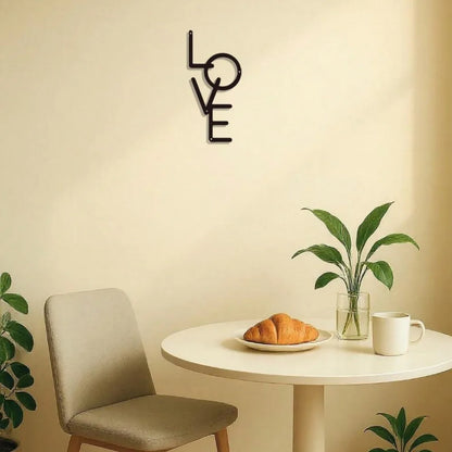 Vintage Black Gothic Love Metal Wall Sign