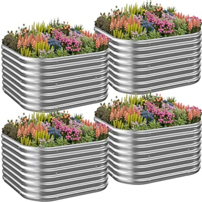 4 Pcak 2x2FT Raised Beds for Gardening