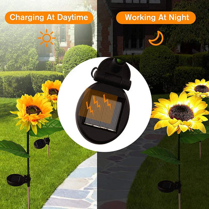 Outdoor Solar Sunflowers Waterproof LED Lawn Light
