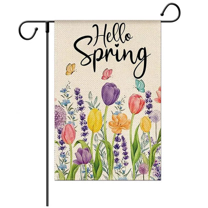 Spring Floral Welcome Garden Flag