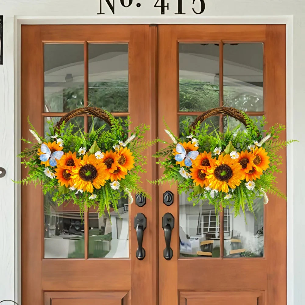 Sunflower Wreath for Front Door