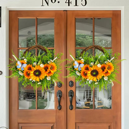 Sunflower Wreath for Front Door