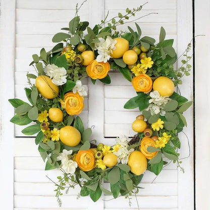 20 inch Artificial Lemon Wreath