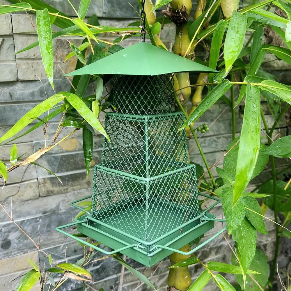 3-Layer Retractable Metal Bird Feeder