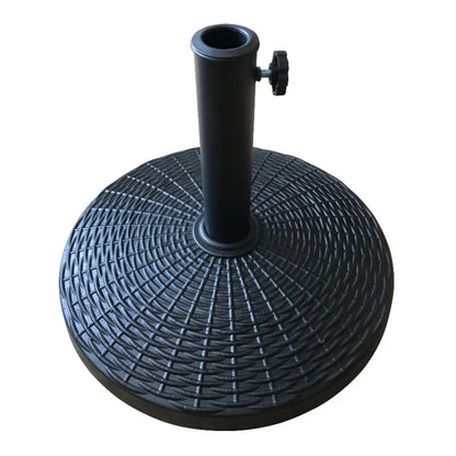 22lb Black Round Coated Resin Patio Umbrella Base