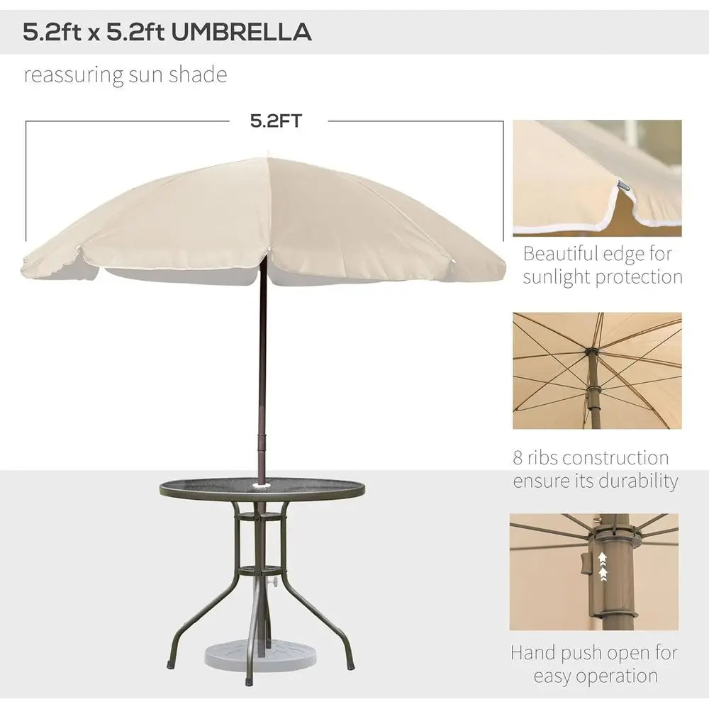 6 Piece Patio Dining Set or 4 with Umbrella