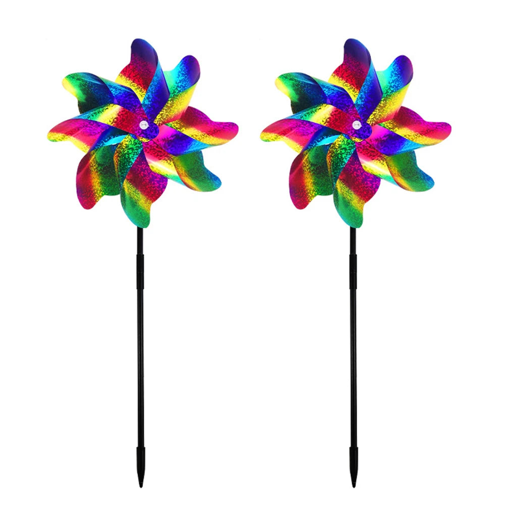 2/10pcs Bird Repeller Windmill Spinner